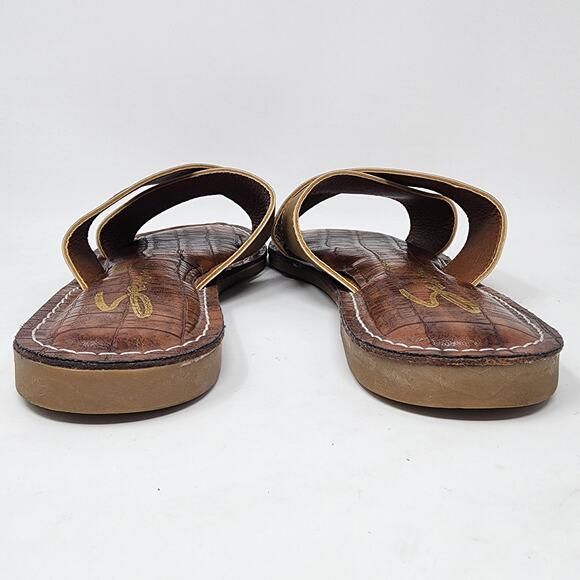 Seven7 Slide Sandals Women 9 Jesse Brown Vegan Leather Cross Strap Padded 2056 - Picture 4 of 8